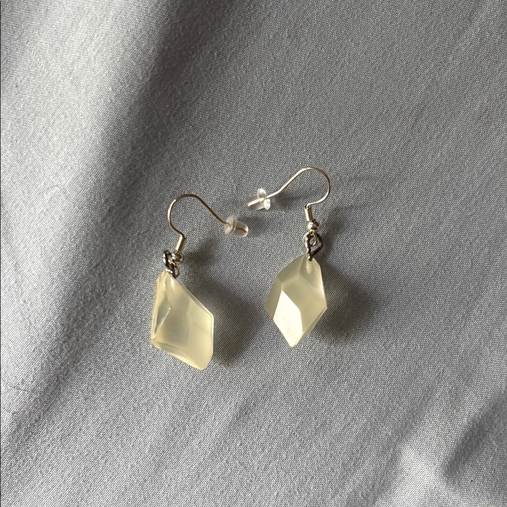 Handmade Silver Stone Earrings